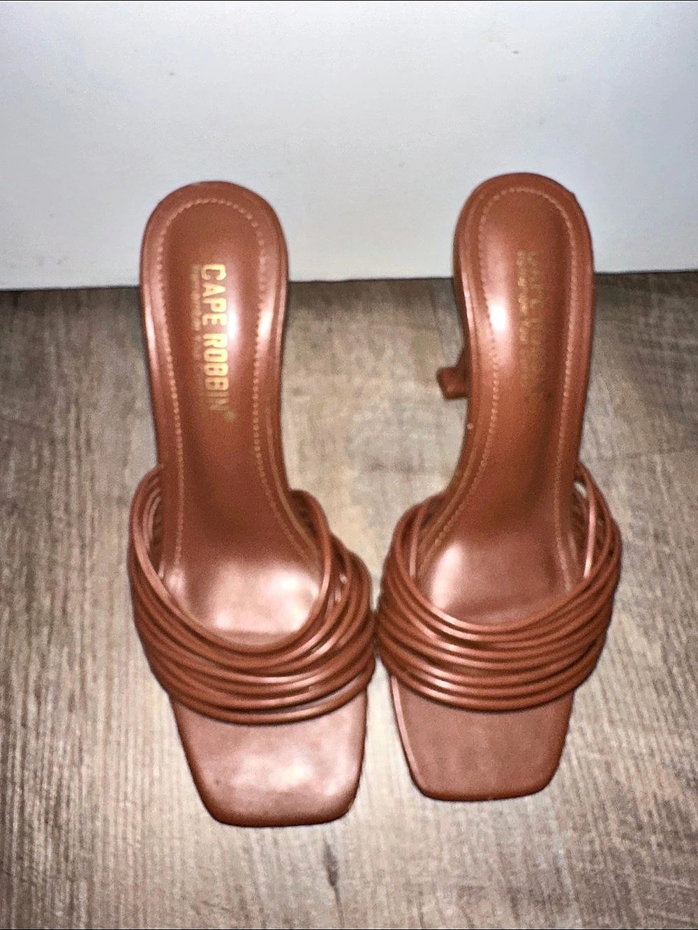Cape Robbin Strappy Heeled Sandals in Brown